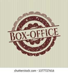 Red Box-office distress rubber grunge texture stamp