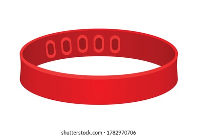 Rotes Armband leer. Vektorgrafik