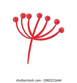 diseño de ramas rojas con bayas