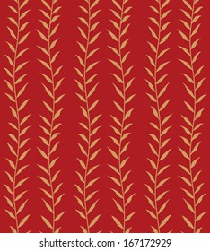 red branch seamless pattern