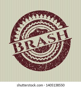 Red Brash Rubber Grunge Texture Stamp