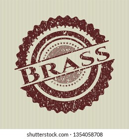 Red Brass distress rubber stamp