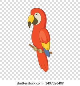 Red brazil parrot icon. Cartoon illustration of red brazil parrot vector icon for web