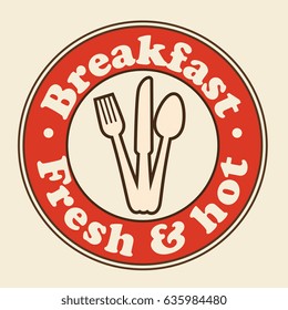 Red breakfast sign