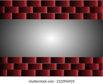 Fondo de ladrillo rojo Resumen Diseño Fondo gris Material de iluminación