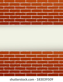red brick background and blank place for text