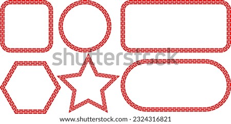 red brick frame set with copy space for text or design