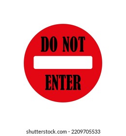 red brick sign. Sign forbidden. Symbol ban entry. Icon no entry. Forbidden access. Vector illustration. Stock image. 