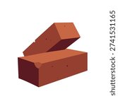 red brick stack construction. emoji symbol sign icon vector illustration isolated flat