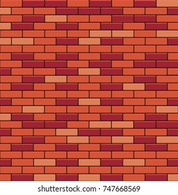 Red brick texture.Vector illustration.