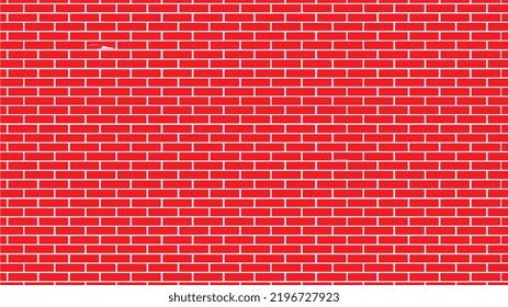 Red Brick Wall, Red Background For Design | Texture of a Red Painted Brick Wall Background or Wallpaper | Wide Angle Vintage Red Brick Wall Background |Brick Wall Background	