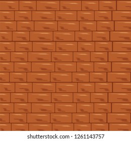 Red brick wall background. Pattern brick stone vector