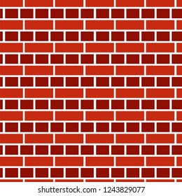 Red brick wall background. Seamless vector pattern. Brickwork & masonry texture. English or dutch bond