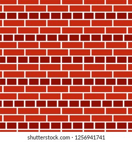 Red brick wall background. Seamless vector pattern. Brickwork & masonry texture. English bond