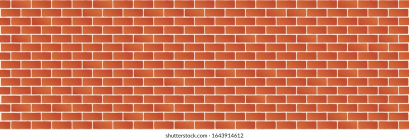 Red brick wall background vector