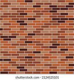 Red brick wall background vector illustration template
