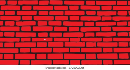 Rote Backsteinwand Hintergründe, Backsteinraum, Innenstruktur, Wandhintergrund. Vektorgrafik.EPS 10