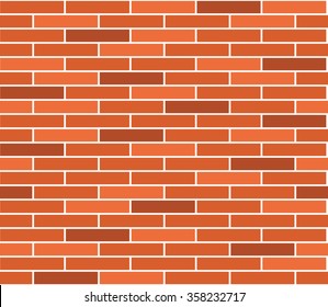 Red Brick Wall Design Texture Background Pattern Wallpaper Seamless. Vector Image