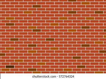 Red brick wall pattern texture background.