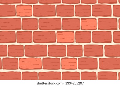 Red brick wall seamless background. Textured brown brick wall pattern for printing, mock-up, poster, banner, promo, sales. Grunge texture. Blocks for architecture project, Masonry effect, building 