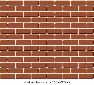 Red brick wall seamless, illustration background - texture pattern for continuous replicate.