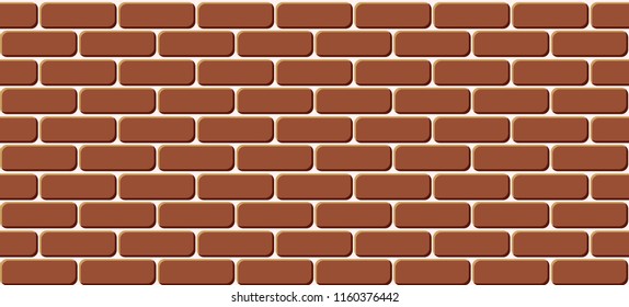 Red brick wall seamless, illustration background - texture pattern for continuous replicate.