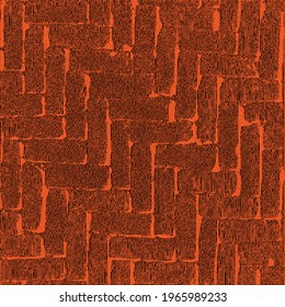 Pared de ladrillo rojo línea transparente Fondo de ilustración del vector