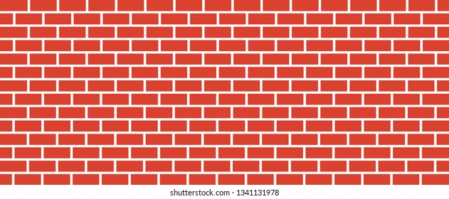 Red brick wall seamless – stock vector