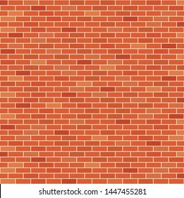 Red brick wall seamless texture. Realistic decorative background.
