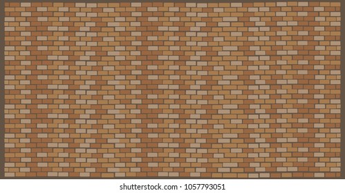 Red brick wall seamless Vector illustration background - texture pattern