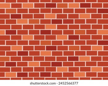 Roter Ziegelstein Wand nahtlose Vektorillustration Hintergrund