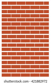 Red brick wall seamless Vector illustration background - texture pattern for continuous replicate.
