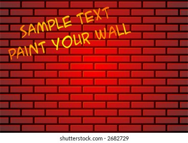 Red brick wall suitable for backgrounds or paint some graffiti