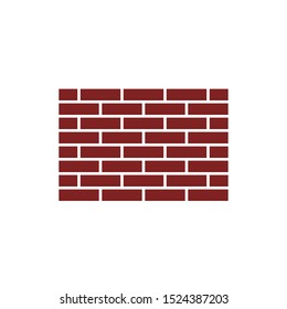 Red Brick Wall Symbol Icon Vector Illustration