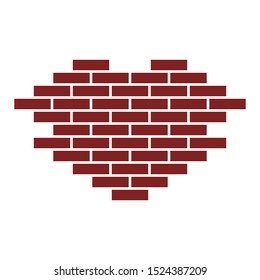 Red Brick Wall Symbol Icon Vector Illustration