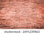 Red brick wall texture background, brick wall texture for interior or exterior design backdrop.