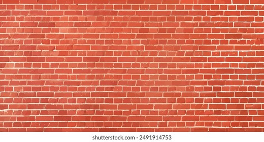 Red brick wall texture background, brick wall texture for interior or exterior design backdrop.