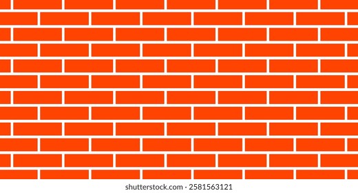 Red brick wall texture background, brick wall texture for interior or exterior design backdrop.