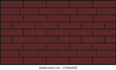 red brick wall texture in a simple style