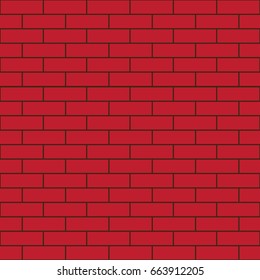 Red brick wall vector
