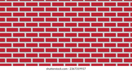 Red brick wall vector background