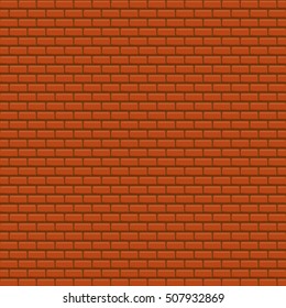 red brick wall vector background. red brick wall seamless pattern vector backdrop or layout