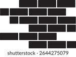 Red brick wall vector Illustration. Black and white brick wall, wall icon design, precisely rendered, red brick wall vector,