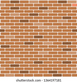 Red brick wall vector illustration