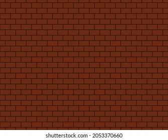 Ilustración del vector de pared de ladrillo rojo, repetición del fondo.