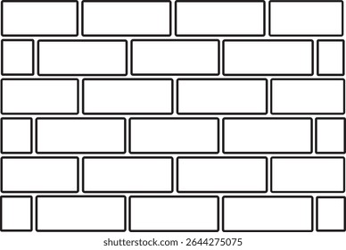 Vetor de parede de tijolo vermelho Ilustração. Parede de tijolo preto e branco, design de ícone de parede, precisamente renderizado, vetor de parede de tijolo vermelho,