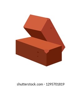 Red bricks emoji vector