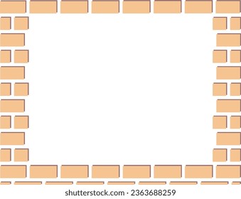 Red bricks wall frame with copy space for your text or design