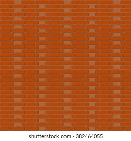 Red brickwork background - vector illustration. Sussex bond.