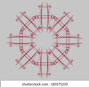 red bridges texture vector art